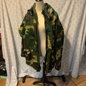 US Military Cold Weather Camouflage Long Jacket